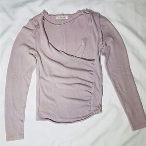 We The Free Lavender Long Sleeve Tee